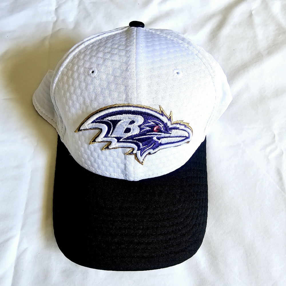 Ravens White and Black Cap with Team Logo Medium Large